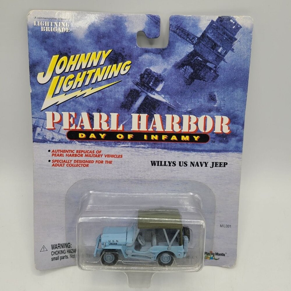 Johnny Lightning Pearl Harbor US Navy Willys Jeep 1940 Diecast Car 1/64 WWII